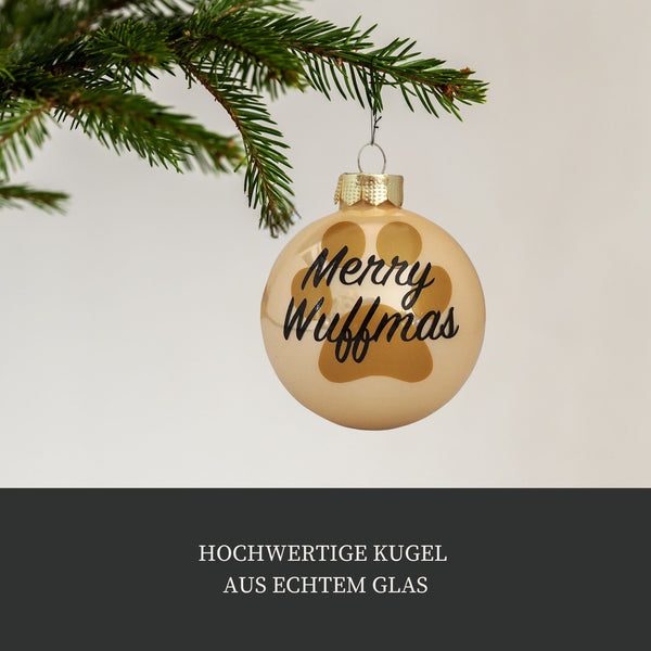 Christbaumkugel "Merry Wuffmas"