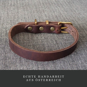 Leder Halsband "Klassisches Braun"