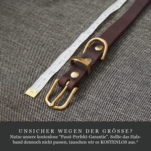 Leder Halsband "Klassisches Braun"