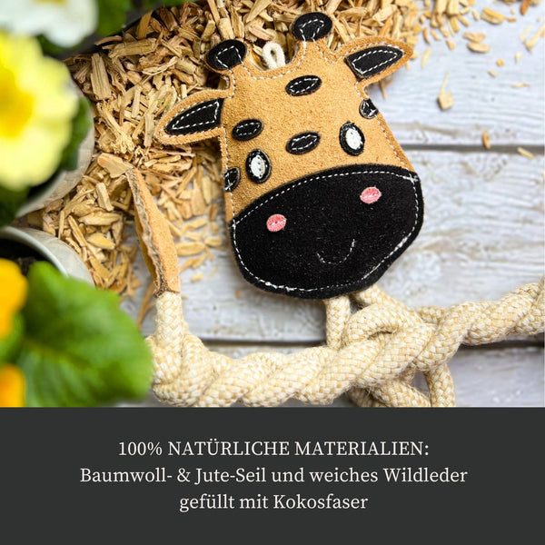Seil-Spielzeug "Riesen-Giraffe" mit Wildleder