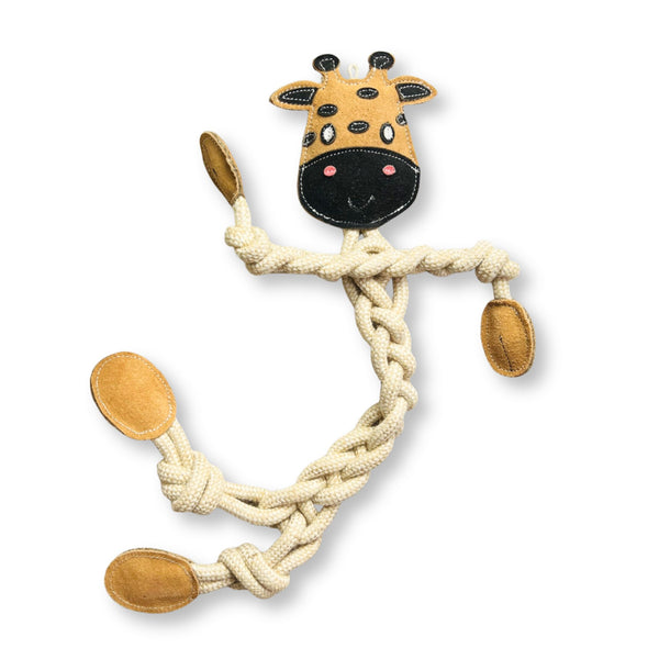 Seil-Spielzeug "Riesen-Giraffe" mit Wildleder