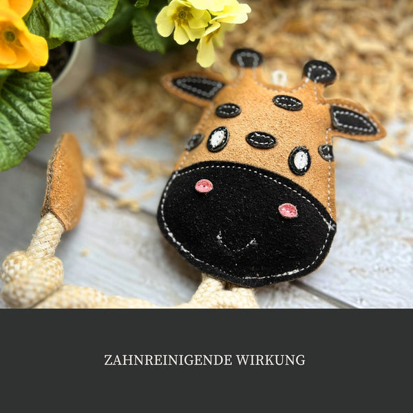 Seil-Spielzeug "Riesen-Giraffe" mit Wildleder