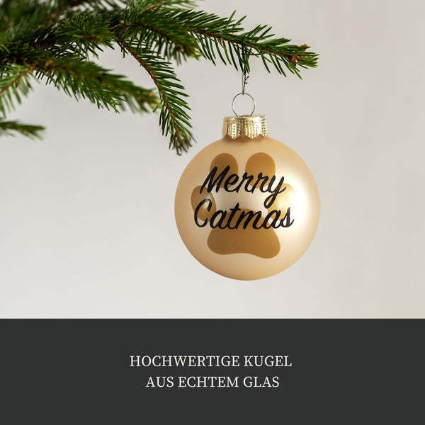Christbaumkugel "Merry Catmas"