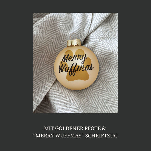 Christbaumkugel "Merry Wuffmas"