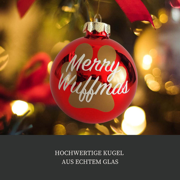 Christbaumkugel "Merry Wuffmas"
