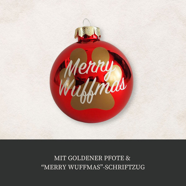 Christbaumkugel "Merry Wuffmas"