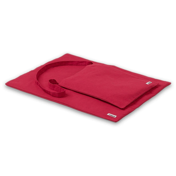Decke mit Tasche "Warmes Rot"