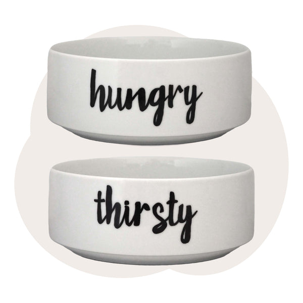 Napf-Set "hungry & thirsty"