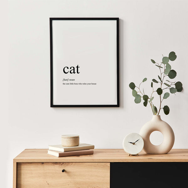 Poster-Set "cat", "happiness" & "home"